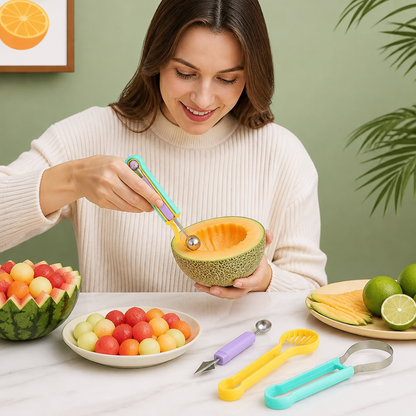 3-in-1 Fruit Carving & Baller Tool Set