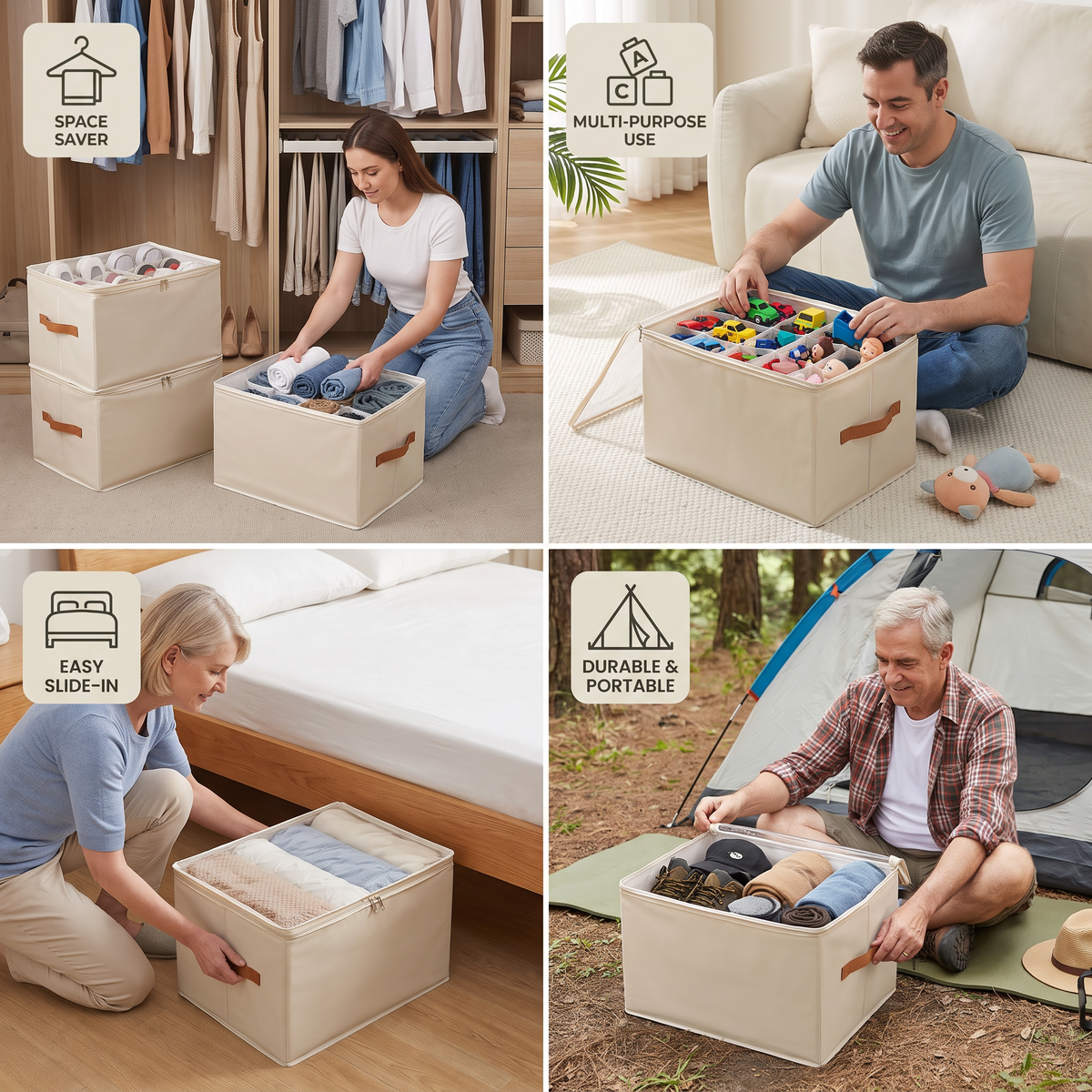 Collapsible Shoe Organizer with Easy-Access Design for Wardrobe Storage