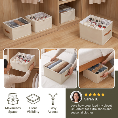 Collapsible Shoe Organizer with Easy-Access Design for Wardrobe Storage