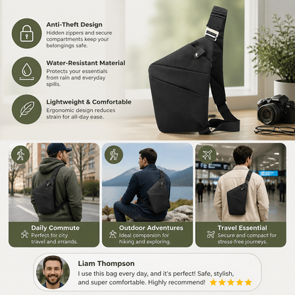 Anti-Theft Designer Crossbody Bag