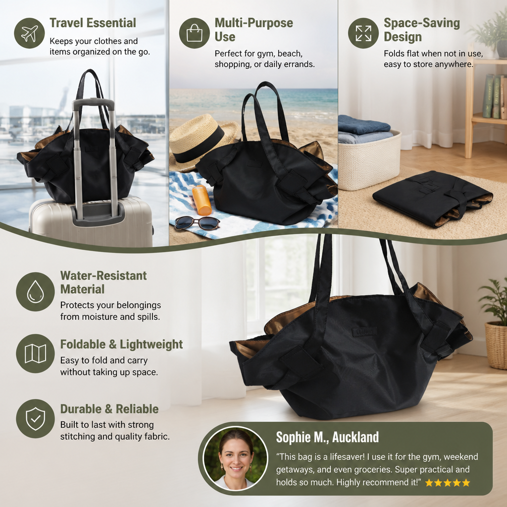 Large Foldable Organizer Bag – Practical, Water-Resistant & Versatile