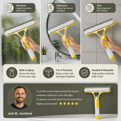 3-in-1 Multifunctional Glass Cleaning Rod