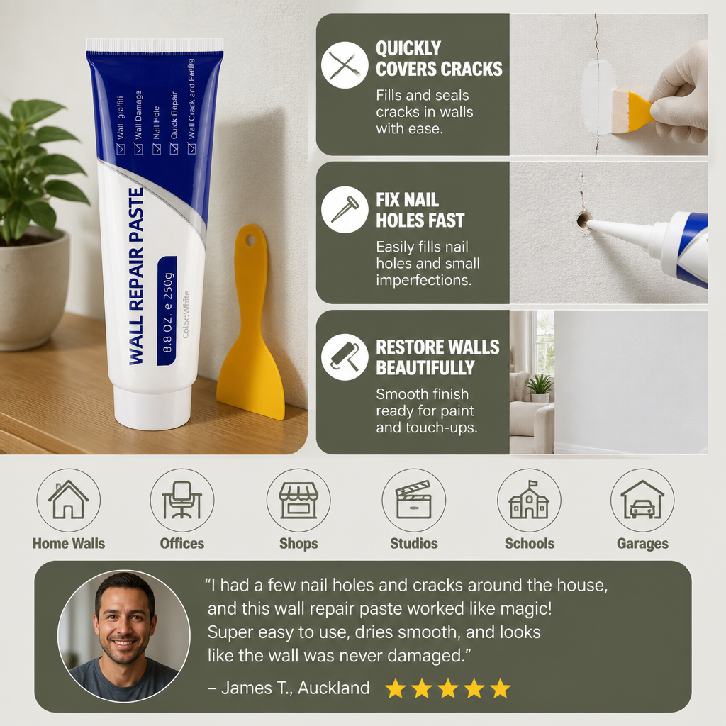 Instant Wall Repair Cream – Quick Crack & Hole Filler