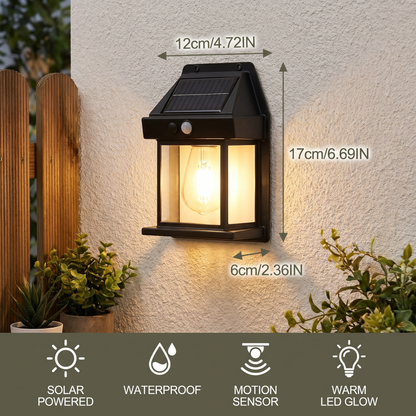 Solar LED Wall Light – Waterproof Outdoor Lamp with Light Sensor for Garden, Yard and Fence (2 pieces)