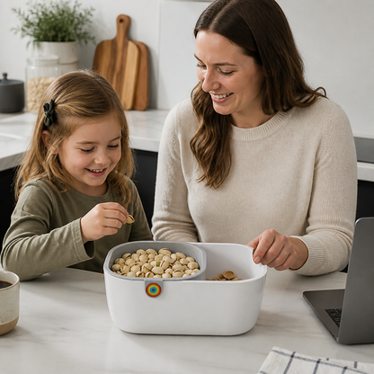 Practical Two-Tier Snack Bowl