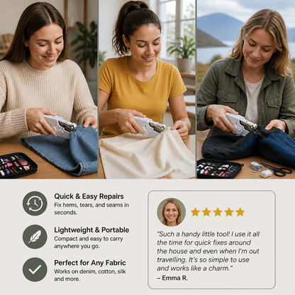 Portable Mini Sewing Machine for Quick Repairs and Home Use