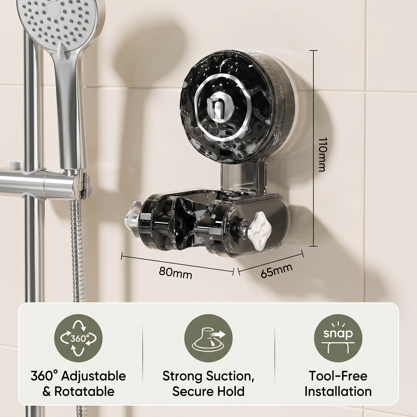 Movable Shower Head Holder
