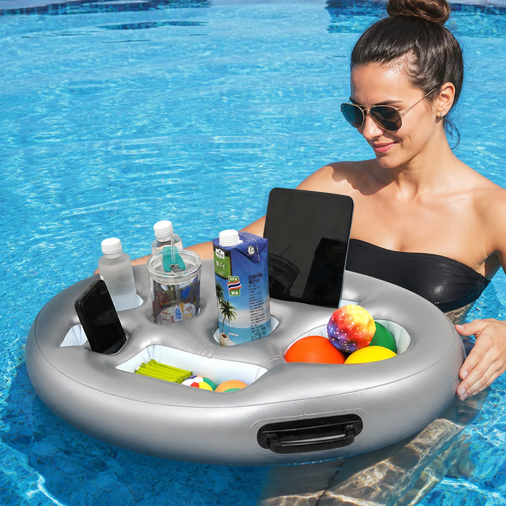 Inflatable Drink Holder – Multifunctional Tray for Drinks & Snacks