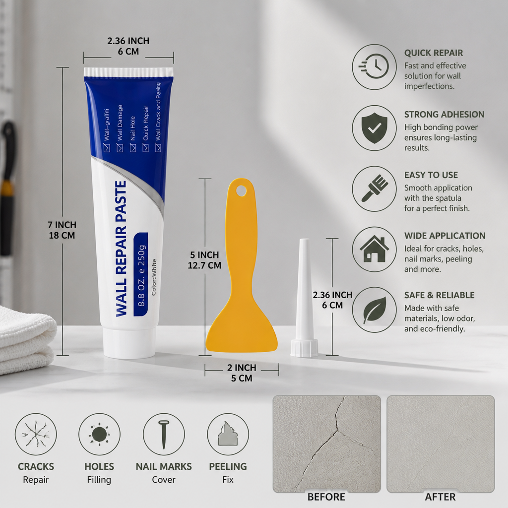 Instant Wall Repair Cream – Quick Crack & Hole Filler
