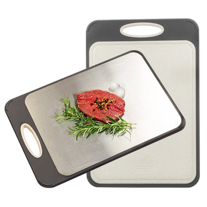 Hygienic Stainless Steel Cutting Board With Non - Slip Handle For Precise Cutting
