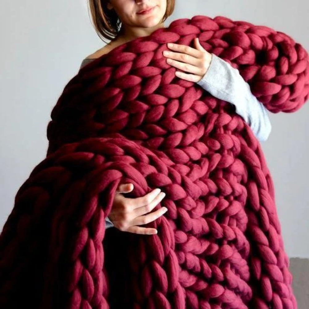 Elegant XXL Knitted Blanket